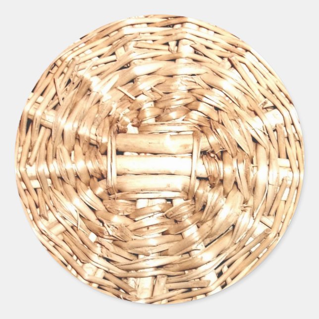 Sticker Rond Tissage de panier (Devant)