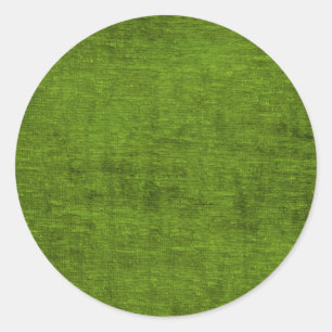 Sticker Rond Tissu de Noël Vert Chenille Texture