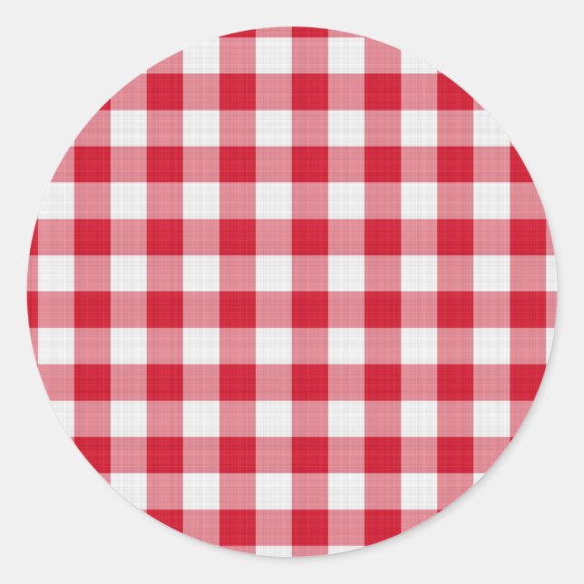 Sticker Rond tissu de table rouge (Devant)
