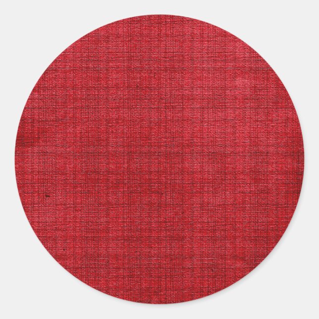 Sticker Rond Tissu rouge riche (Devant)