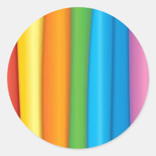 Sticker Rond Tissus d'arc-en-ciel