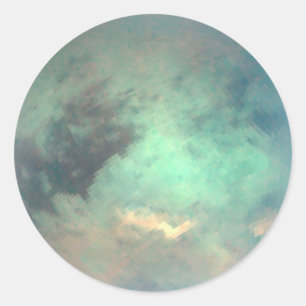 Sticker Rond Titan de la lune de Saturne