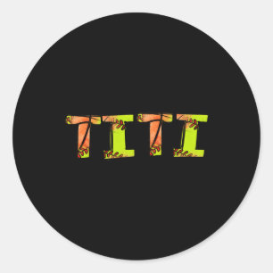 Sticker Rond Titi des deux moitiés squelette souple garçon d'an