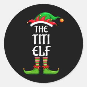 Sticker Rond Titi Elf Groupe de famille assorti à la fête de No