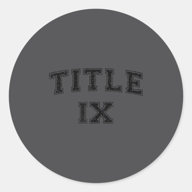 Sticker Rond Title Ix Title 9 Varsity Style Women's Srts  (Devant)