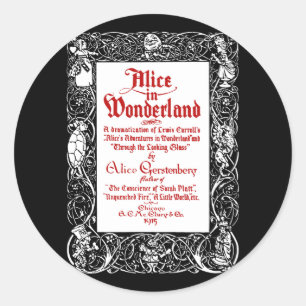 Sticker Rond Titre Alice vintage