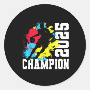 Sticker Rond Titre de la Ligue de championnat Fan Sketll Top Sp