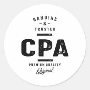 Sticker Rond Titre du travail CPA