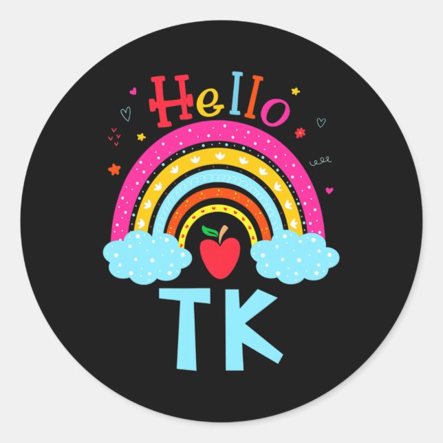 Sticker Rond Tk Enseignant De La maternelle Transitoire Retour  (Devant)