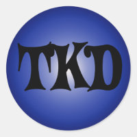 Sticker rond TKD bleu