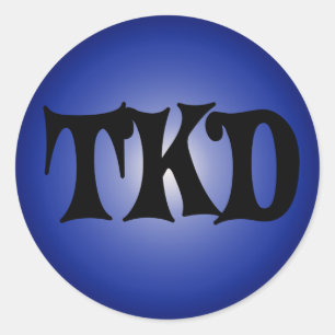 Sticker rond TKD bleu