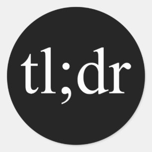 STICKER ROND TL ; DR