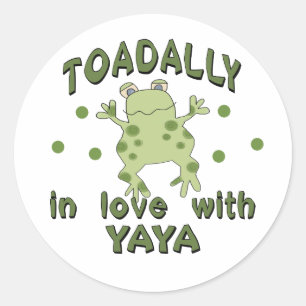 Sticker Rond TOADALLY Love YaYa Frog