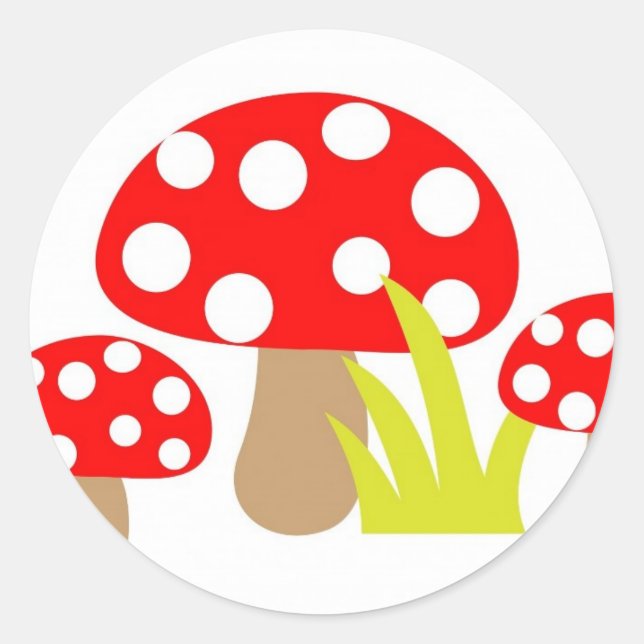 Sticker Rond toadstool-220227 toadstool toadstools art mignon r (Devant)