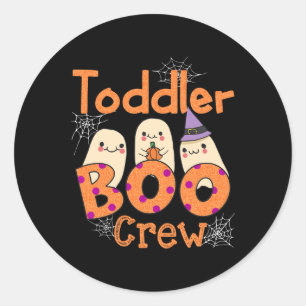 Sticker Rond Toddler Garderie Boo Crew Cute Costume Halloween G