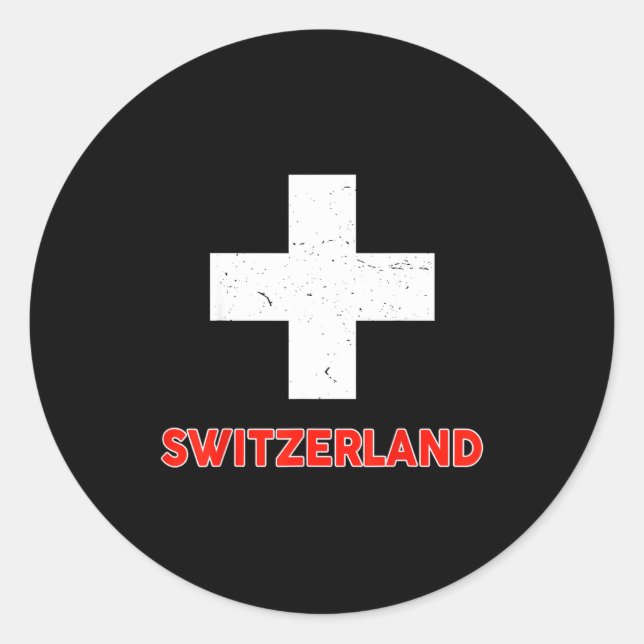 Sticker Rond Toddler Swiss-shirt Switzerland Flag Baby Kids Boy (Devant)