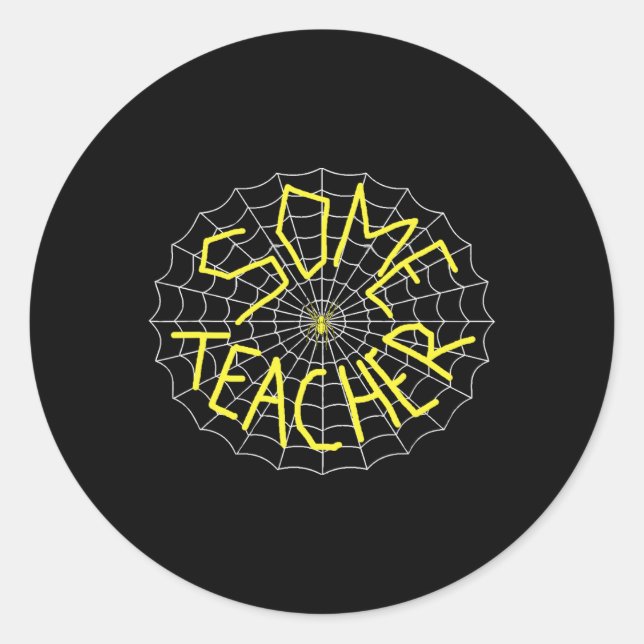 Sticker Rond Toile d'araignée d'un professeur de Charlotte (Devant)