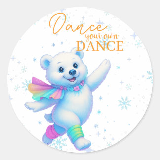 Sticker Rond Toile d'art « Danse ta propre danse »