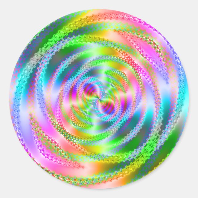 Sticker Rond Toile Funky (Devant)
