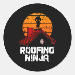Sticker Rond Toit de couverture Ninja Entrepreneur