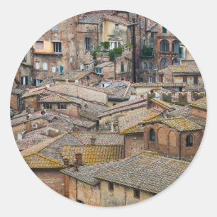 Sticker Rond Toits en Siena collant rond
