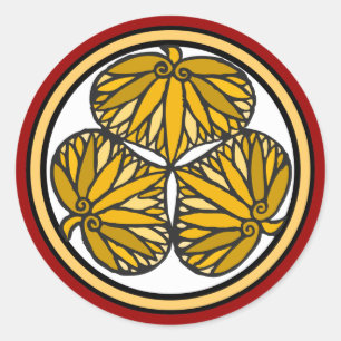 Sticker Rond Tokugawa Shogun Family Crest, Kyoto, Edo