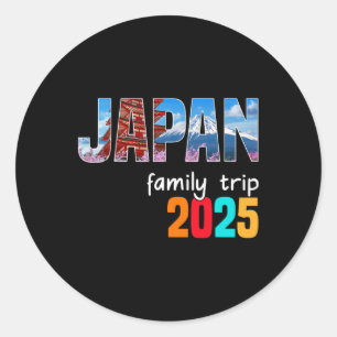 Sticker Rond Tokyo Japon Voyage Famille 2025 Vacances été Adven