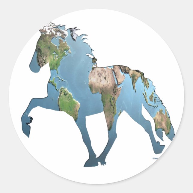 Sticker Rond Toltant le Monde (Devant)
