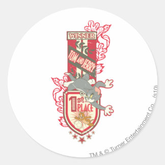 Sticker Rond Tom and Jerry 1st Place 1