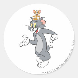 Sticker Rond Tom and Jerry Pair