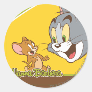 Sticker Rond Tom Et Jerry