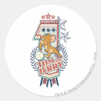 Sticker Rond Tom et Jerry 1re Place 2