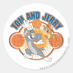 Sticker Rond Tom et Jerry Basketball 4