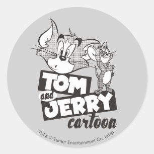 Sticker Rond Tom Et Jerry   Carton Tom Et Jerry