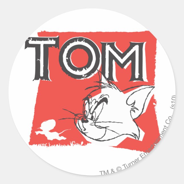 Sticker Rond Tom et Jerry Mad Cat (Devant)