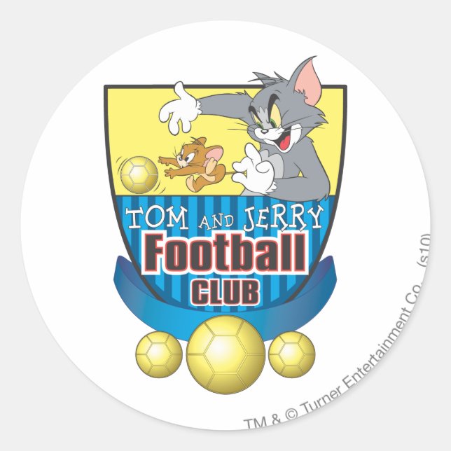 Sticker Rond Tom et Jerry Soccer (Football) 5 (Devant)