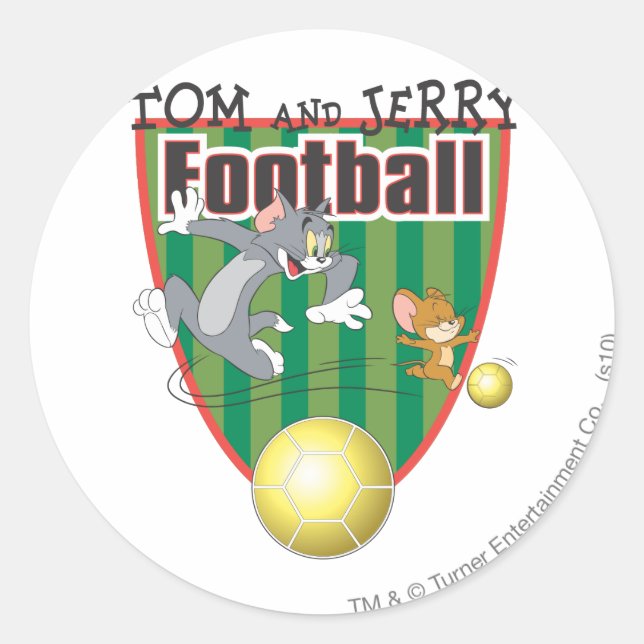 Sticker Rond Tom et Jerry Soccer (Football) 6 (Devant)