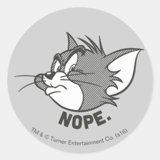 Sticker Rond Tom Et Jerry | Tom Dit Non