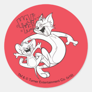 Sticker Rond Tom Et Jerry | Tom Et Jerry Rient