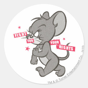 Sticker Rond Tom et Jerry Tough Mouse 3