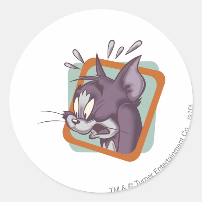 Sticker Rond Tom Scaredy Cat (Devant)