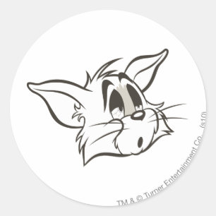 Sticker Rond Tom Sleepy Chat