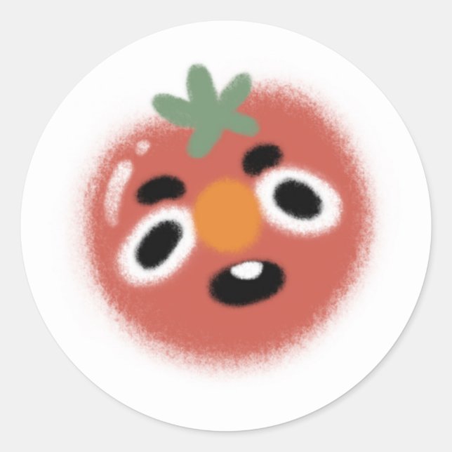 Sticker Rond Tomate d'été (Devant)