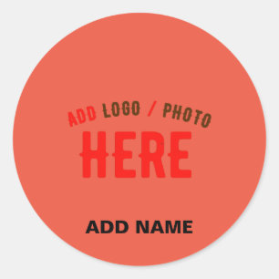STICKER ROND TOMATE MODERNE ET MODERNE DE MARQUE VÉRIFIÉE ROUGE