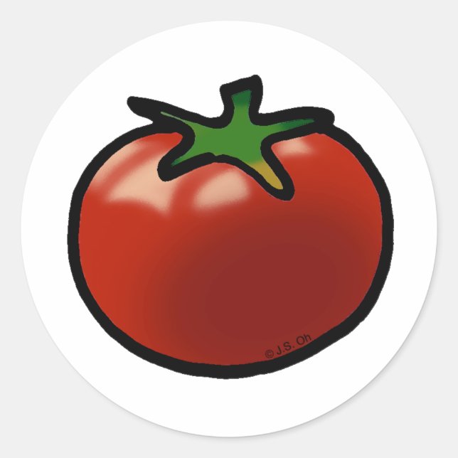 Sticker Rond Tomate rouge (Devant)