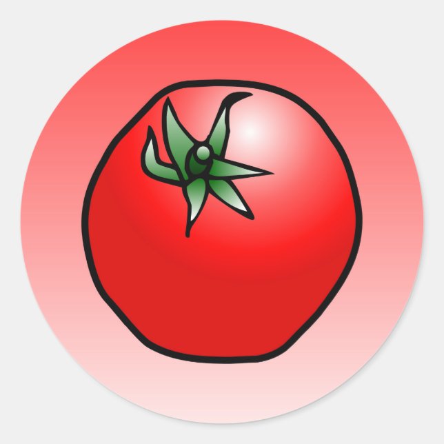 Sticker Rond Tomate rouge (Devant)