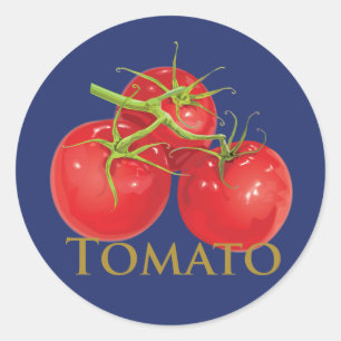 Sticker Rond Tomates rouges à sucer
