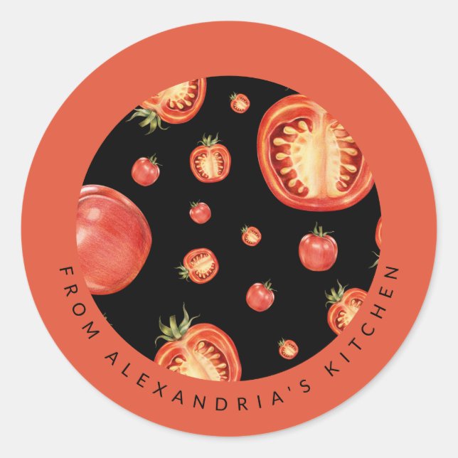 Sticker Rond Tomates rouges | De la cuisine de (Devant)