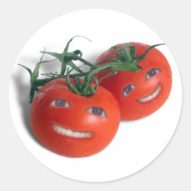 Sticker Rond Tomates sucrées (Devant)