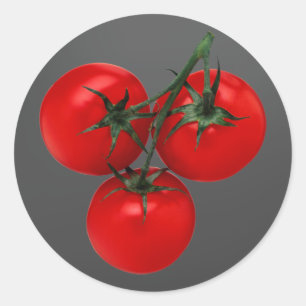 Sticker Rond Tomates sur une vigne
